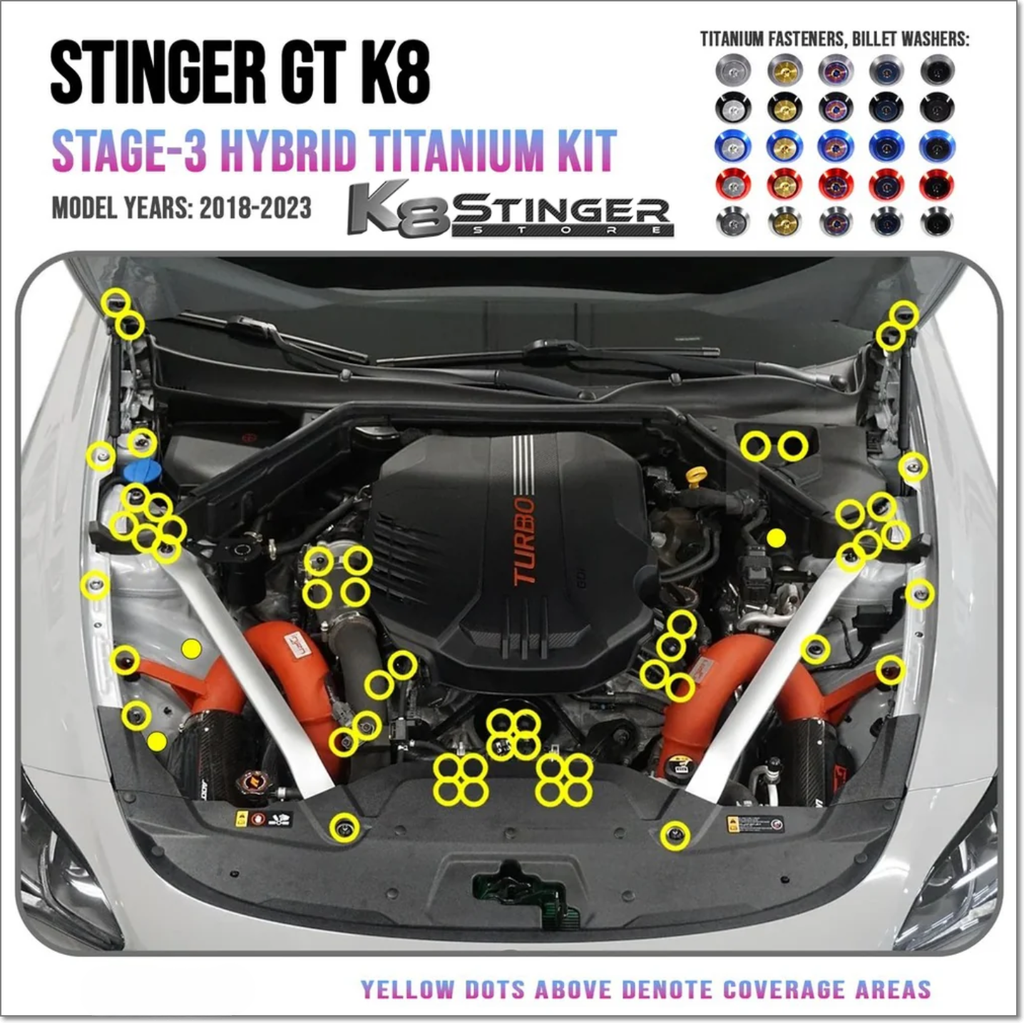 Kia Stinger Stage 3 Titanium Engine Dress Up Kit