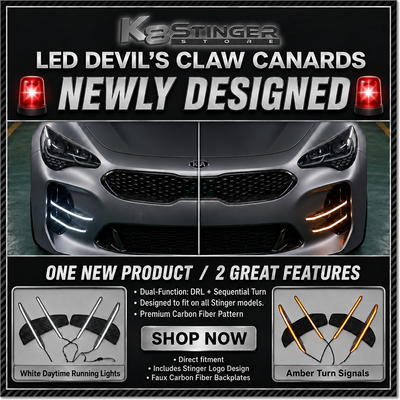 Kia Stinger - (NEW) LED Devils Claw Canards W/ Built in Turn Signals