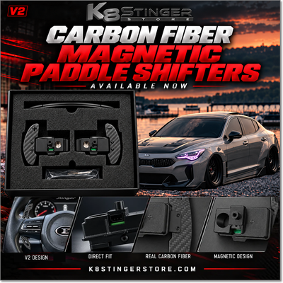 Kia Stinger - NEW V2 Carbon Fiber Magnetic Paddle Shifters