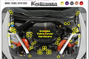 Stainless Kit Kia Stinger Engine Bay Dress Up