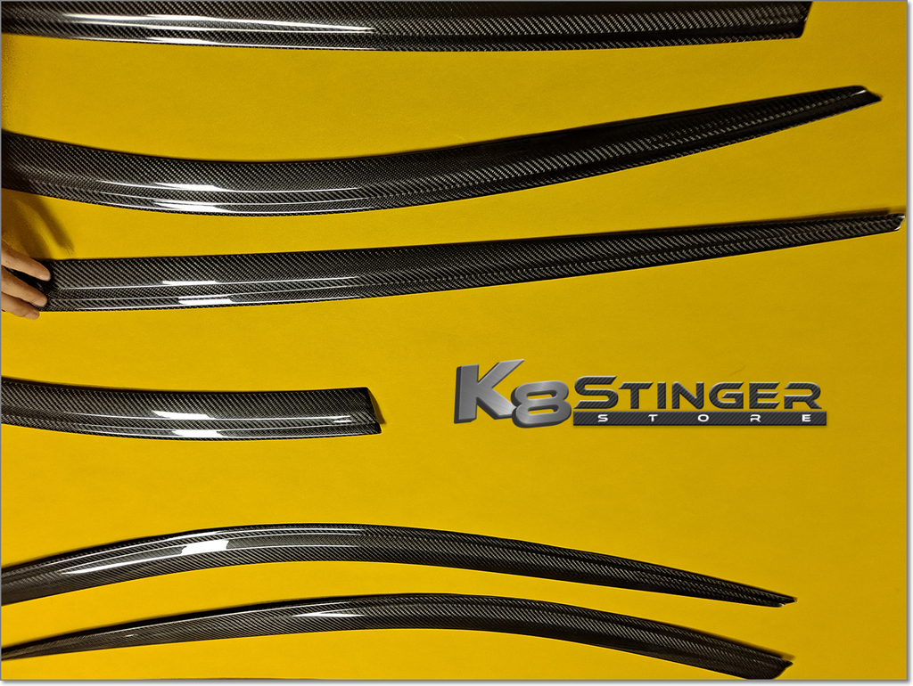 Kia Stinger Carbon Fiber Window Visor Kit