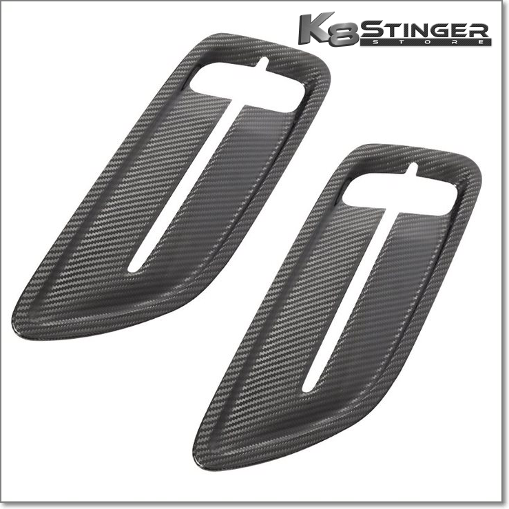Kia Stinger Black Carbon Fiber Hood Vents