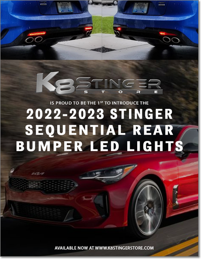 2022-2023 Kia Stinger - Sequential LED Bumper Reflector Lights