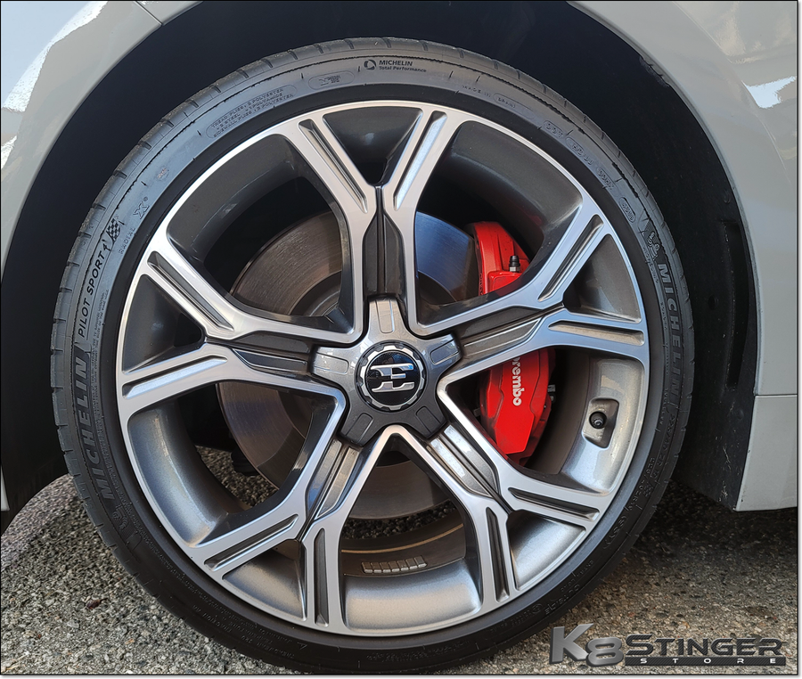 Kia Stinger - OEM GT "E" Logo 18" & 19" Wheel Cap Set