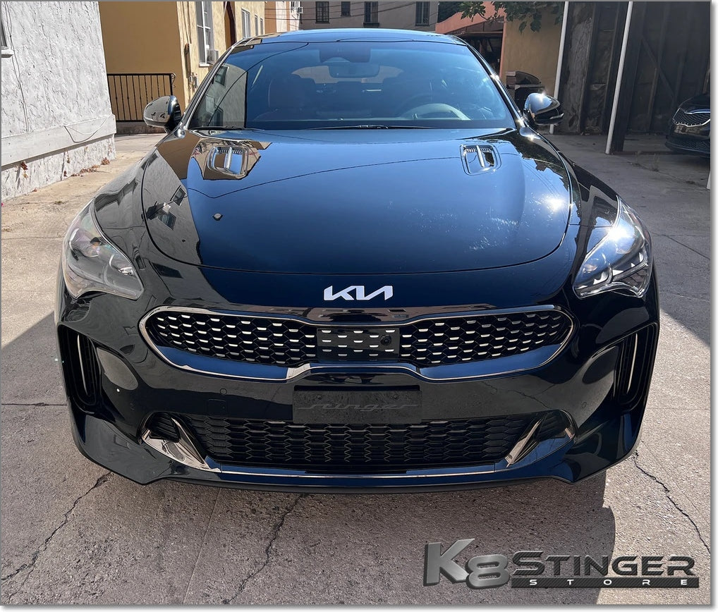 Front Hood Emblem Badge For Kia Stinger 2018-2021 - OEM Black E Logo 86330J5100