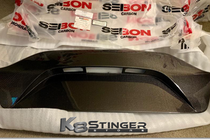 Kia Seibon Fiber Trunk Plate Garnish