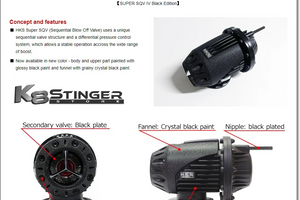 HKS Black Edition BOV Kit Kia Stinger