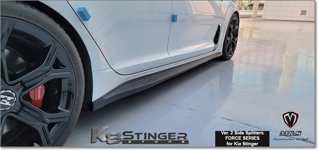 Kia Stinger Force Series V2 Side Splitters