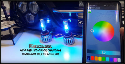 2018-2019 Kia Stinger 2.0T - RGB Color Changing LED Headlight Kit