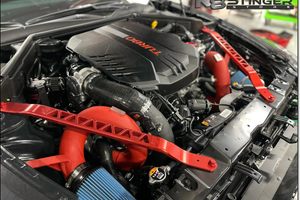 Add W1 Kia Stinger Red Engine Bay