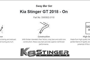 Kia Stinger Sway Bar Kit